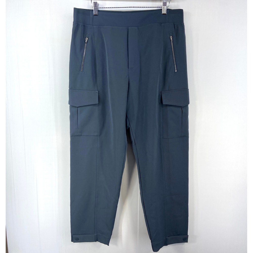 Athleta Endless High Rise Cargo Pant in Smoky Gray Blue Womens Plus 16